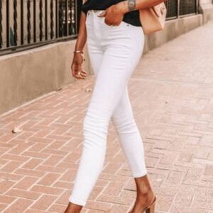 Everlane Women's The Curvy High Rise Skinny Jeans - White Casual